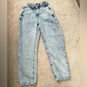 ZARA womens acid wash denim jeans Size 4